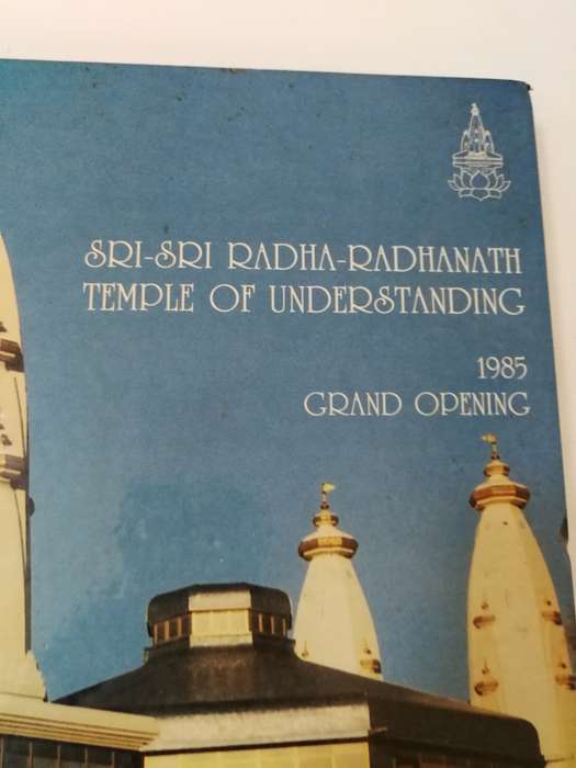 Vintage Sri Sri Radha Radhanath Temple of Understanding Souvenir book- Grand Opening 1985
