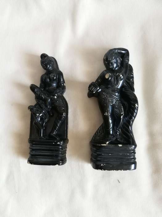 2 x semi-nude "Äpsara" Oriental Ornaments for restoration. Vintage