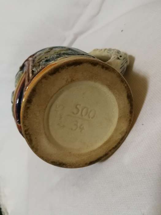 Original King 500/34 Vintage "Lustig Fass Mich" German Lidded Beer Stein
