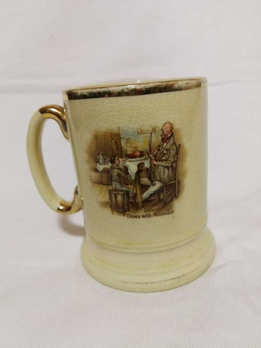 Vintage Arthur Wood Porcelain Tankard No 3752 "Oliver Asks for More".