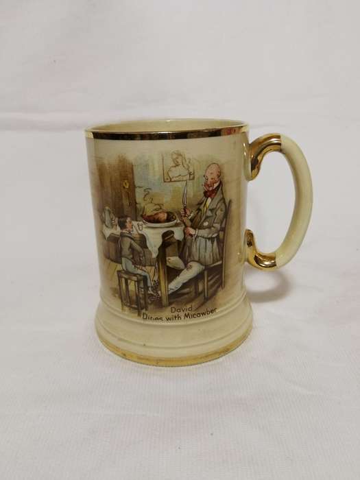 Vintage Arthur Wood Porcelain Tankard No 3752 David Dines with Micawber.