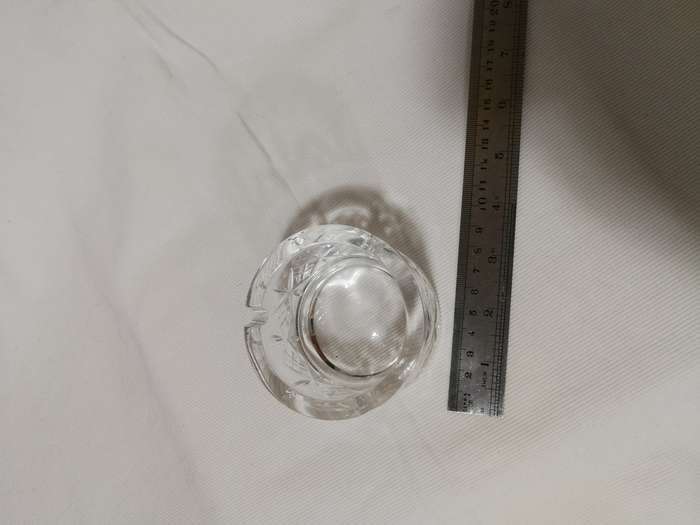 Cut Crystal Mercedes Benz Small Ashtray. Fits in Cup Holder