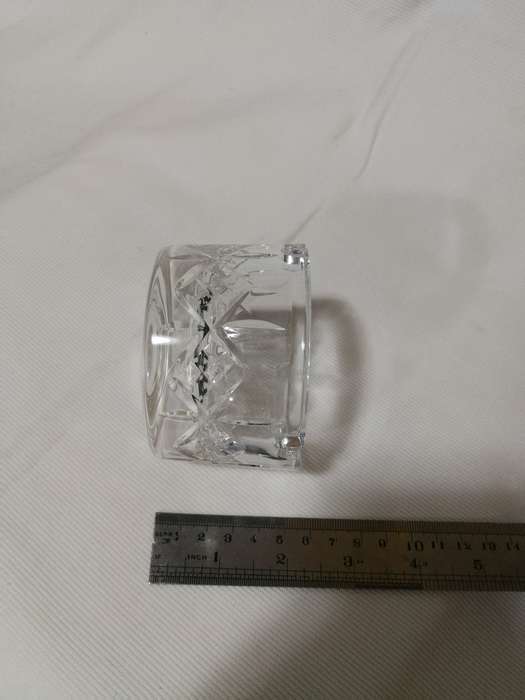 Cut Crystal Mercedes Benz Small Ashtray. Fits in Cup Holder