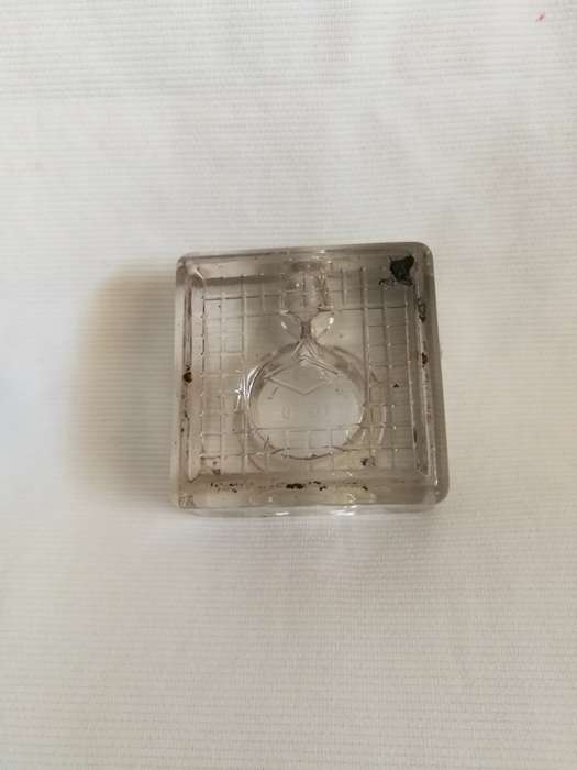 VINTAGE LARGE GLASS INKWELL- Velos, Made in England