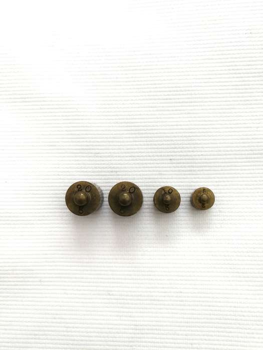 Vintage Brass Scale Weights