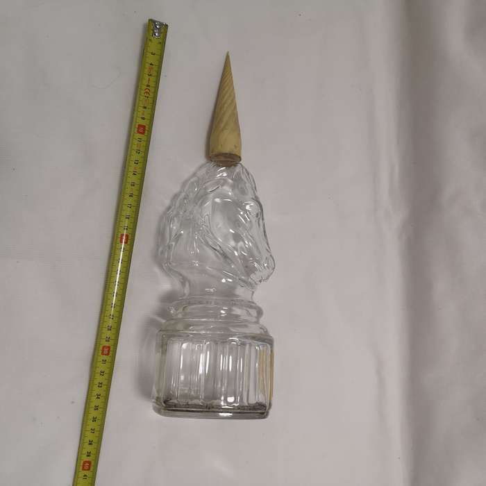 Antique Decanter Glass Unicorn Shaped Bottle.