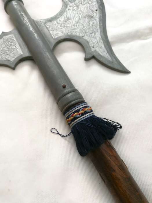 Medieval Parade Halberd Pike- Vintage Wood & Metal item