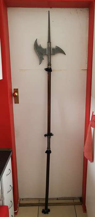 Medieval Parade Halberd Pike- Vintage Wood & Metal item