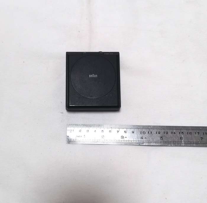 Vintage BRAUN Quartz AB314 SL Travel Alarm Clock Black Pocket Size Made In Germany