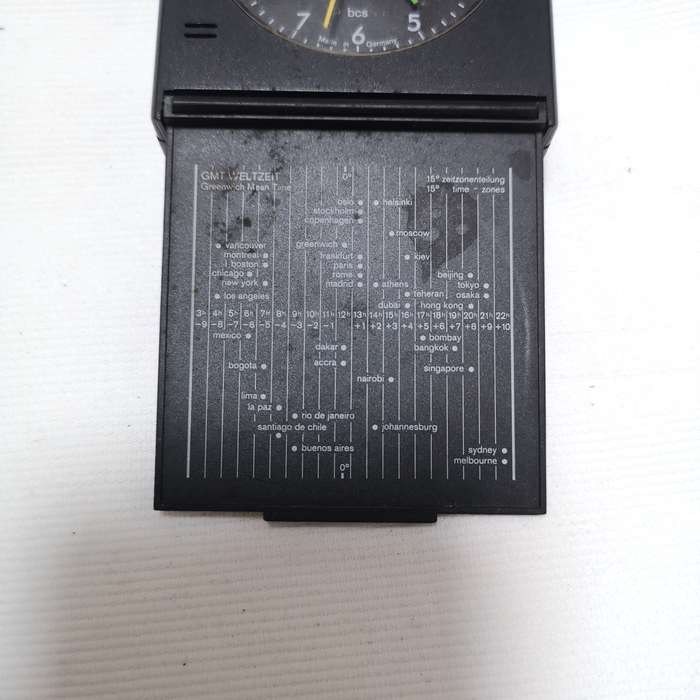 Vintage BRAUN Quartz AB314 SL Travel Alarm Clock Black Pocket Size Made In Germany