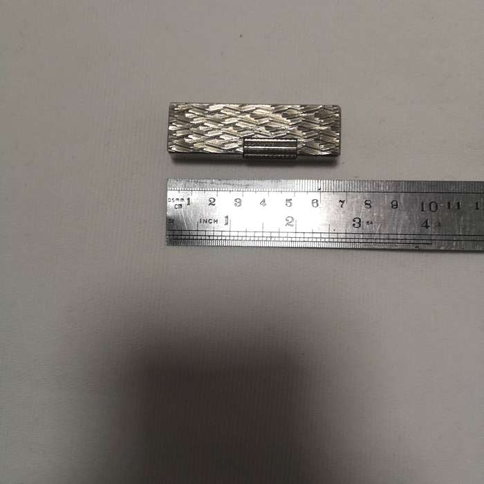 Vintage WIN Silver Tone Textured Metal Cigarette Cigar Lighter 2.5" *UNTESTED*