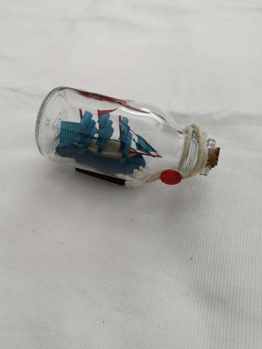 Vintage Sailing Ship in a Bottle- Handmade