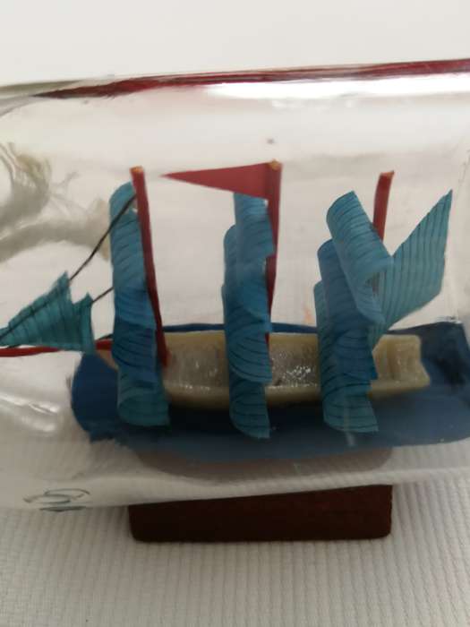 Vintage Sailing Ship in a Bottle- Handmade