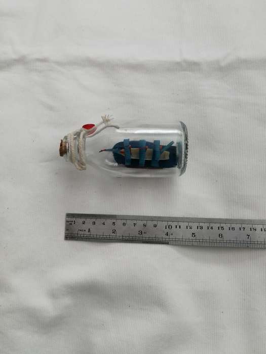 Vintage Sailing Ship in a Bottle- Handmade