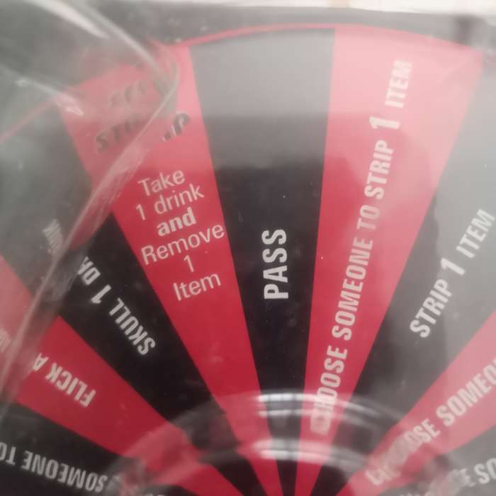 Spin Sip Or Strip - Adult Entertainment Drinking Game - Black And Red