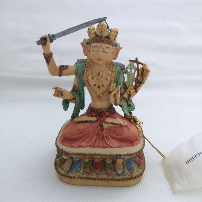 Manjushri Statue 14.5 cm, Bodhisattva of Wisdom- Veronese 2001