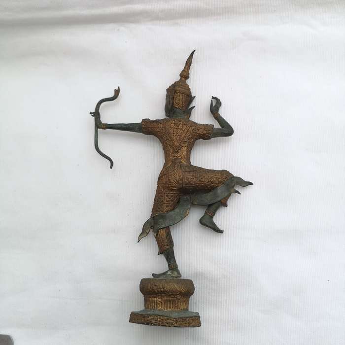 Bronze Statue of Lord Rama Thai Handmade Artifact- Antique
