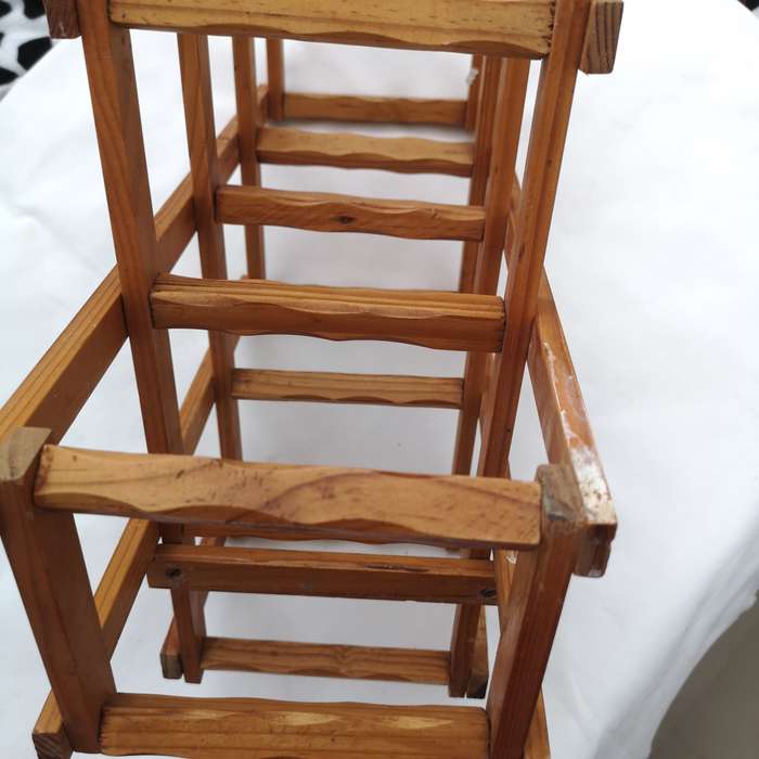 Vintage Expanding Wine Rack- Portable- Wood with brass pins