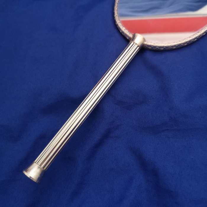 Vintage Handheld Floral Vanity Mirror- English