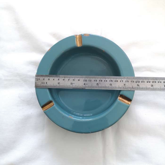 Vintage Florentine Ashtray. Handmade, Handpainted 24ct plating