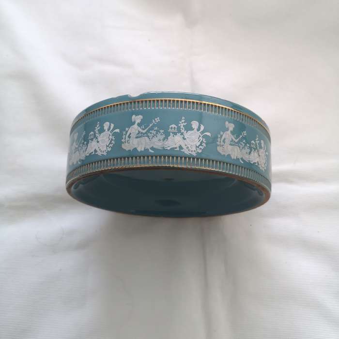 Vintage Florentine Ashtray. Handmade, Handpainted 24ct plating