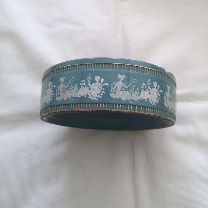 Vintage Florentine Ashtray. Handmade, Handpainted 24ct plating