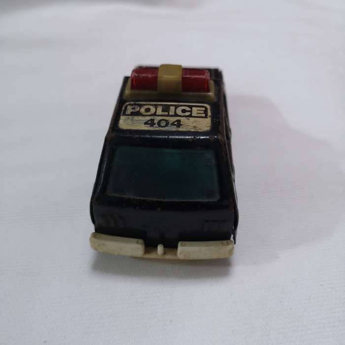 BUDDY L 5 Black POLICE Patrol CAR Toy TINPLATE Metal VINTAGE 1980 VW POLO