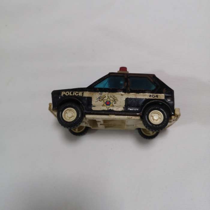 BUDDY L 5 Black POLICE Patrol CAR Toy TINPLATE Metal VINTAGE 1980 VW POLO
