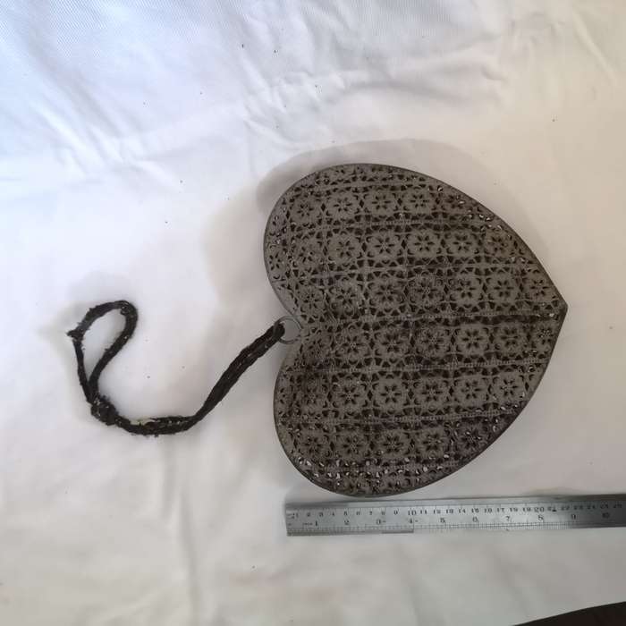 Perforated Metal Heart Hanging Decoration- Vintage