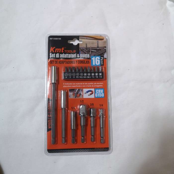 Bit Set & Adaptor 16pcs - KMT Tools CrV