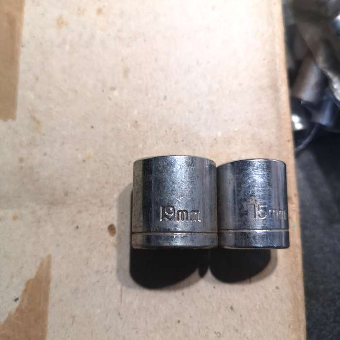 3/8 Ratchet Fit Sockets. Size 15 and 19