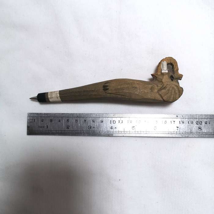 Vintage Hand Carved Wooden Elephant Writing Pen