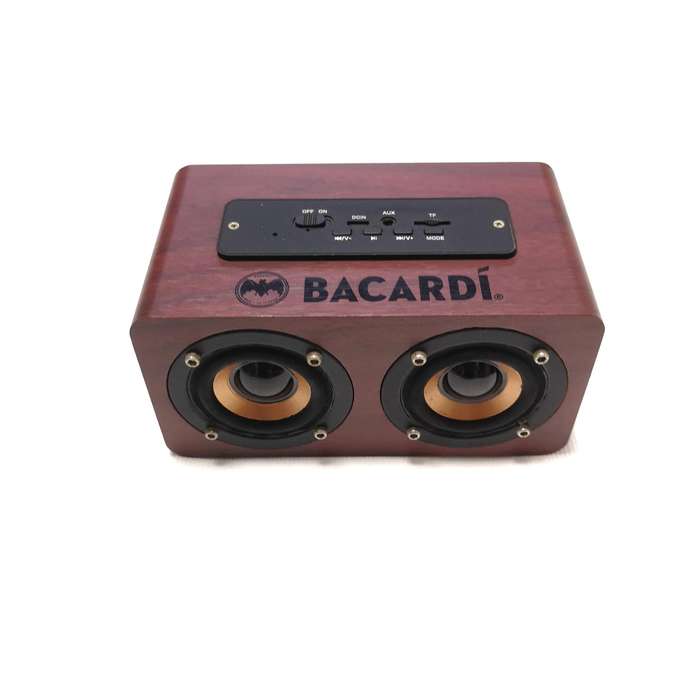 Bacardi Retro Bluetooth Speaker, Wood finish