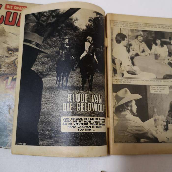 Die Swart Luiperd Afrikaans photo comic book- 3 Editions. Rare