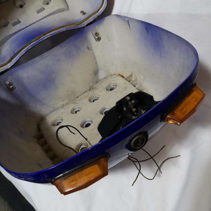 Vintage Honda CB750F Luggage Rack with storage Compartment and seat back