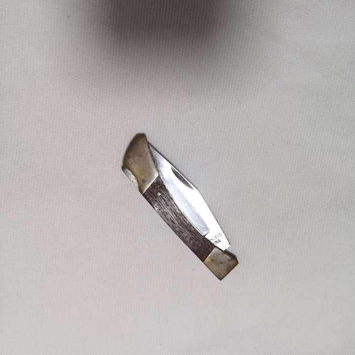 Vintage Lockback Pocket Knife made with Wood & Brass- Handmade