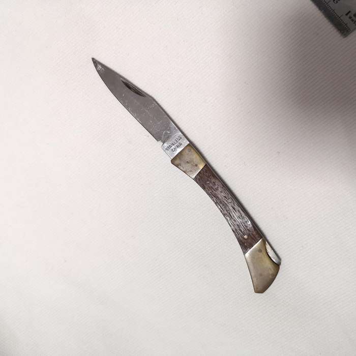 Vintage Lockback Pocket Knife made with Wood & Brass- Handmade