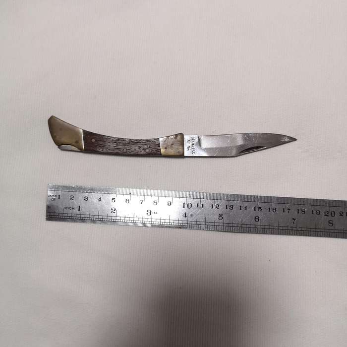 Vintage Lockback Pocket Knife made with Wood & Brass- Handmade