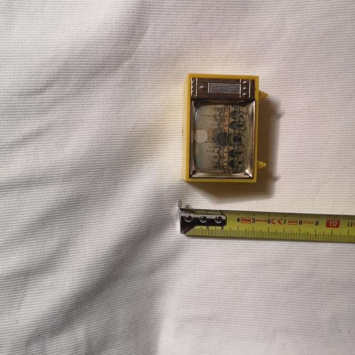 1960/70's Italian Plastiskop Yellow Mini TV Collectors Vintage Souvenir