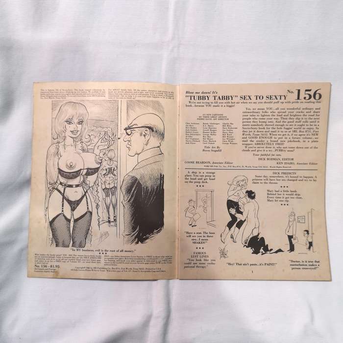 SEX TO SEXTY #156 "TUBBY TABBY" Vintage Adult Humour Magazine