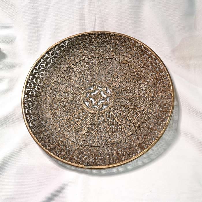 Fine Openwork Metal Tray 395mm- Vintage