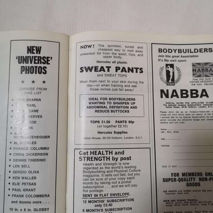 Sept 1972 HEALTH and STRENGTH bodybuilding muscle magazine NABBA GIRLS 9-72 (UK)