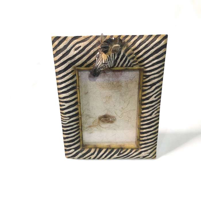 3D Zebra Picture Frame Resin 4x6 Photo Safari Animal Photo Vintage Fan Framed