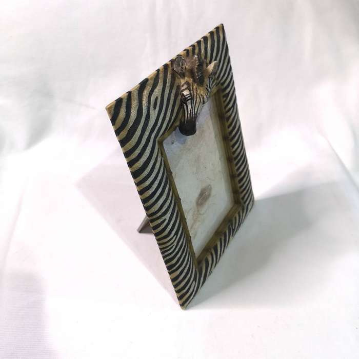 3D Zebra Picture Frame Resin 4x6 Photo Safari Animal Photo Vintage Fan Framed