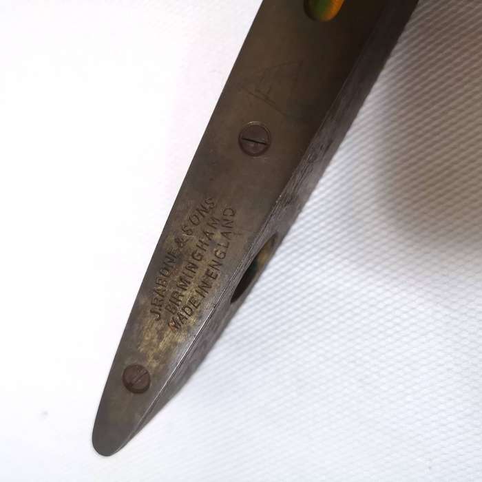 Vintage 9" J Rabone and sons no 1626 brass and wood spirit level- Birmingham England
