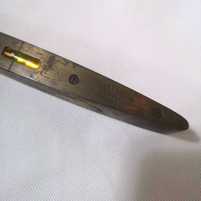 Vintage 9" J Rabone and sons no 1626 brass and wood spirit level- Birmingham England
