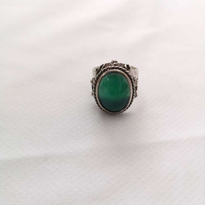 Jadeite Vintage Sterling Silver Handmade Ring
