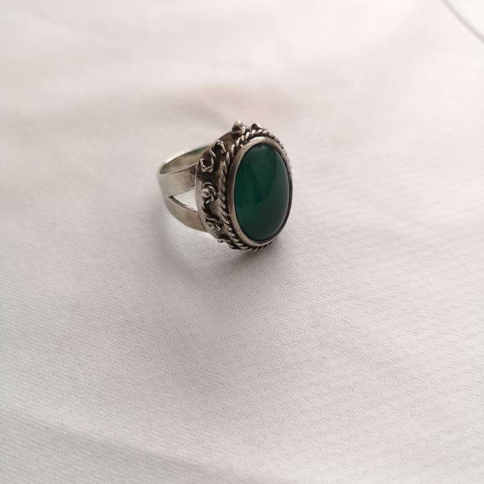 Jadeite Vintage Sterling Silver Handmade Ring