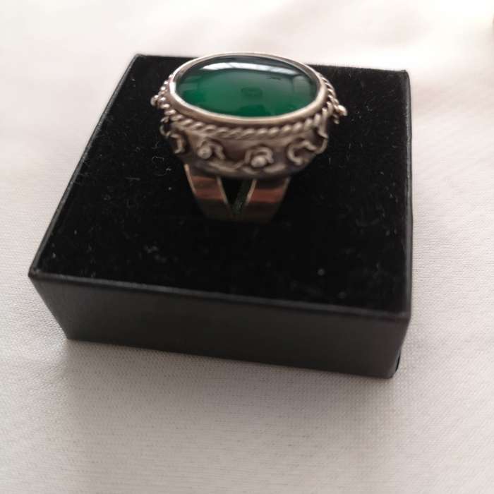 Jadeite Vintage Sterling Silver Handmade Ring