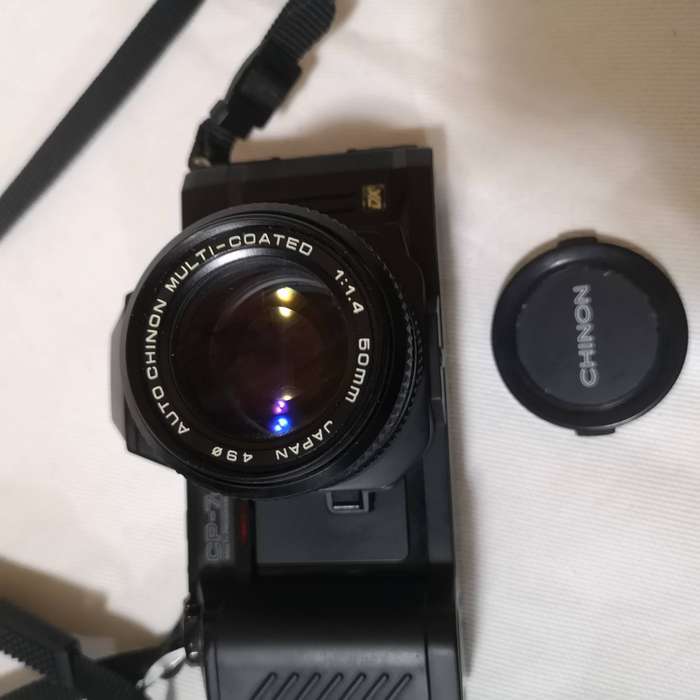 CHINON CP-7m 35mm SLR Camera with Auto Chinon 50mm Lens- Japan